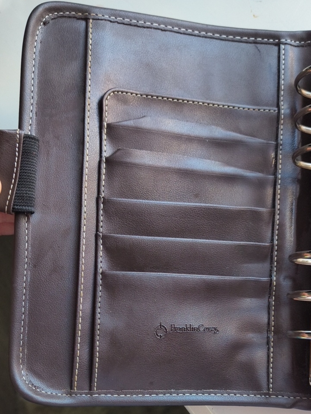 Franklin Covey Genuine Leather Planner Agenda Kelly Green 8" X 7" X 2" - Picture 9 of 17